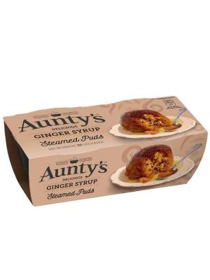 Auntys Ginger Syrup Steamed Puddings 2 x 95g