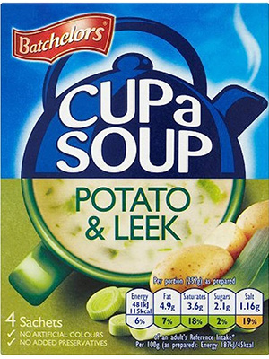 Batchelors Cup a Soup Potato & Leek 107g