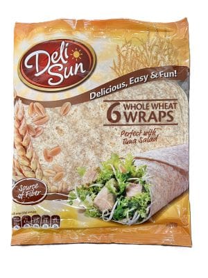 Deli-Sun 6 Whole Wheat Wraps 23.5cm 360g