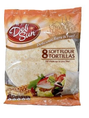 Deli-Sun 8 Soft Flour Tortillas 18.5cm 320g