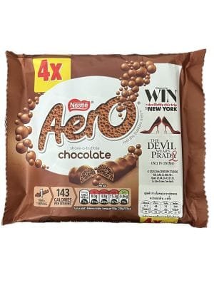 Nestle Aero Bubbly Milk Chocolate Bar 4 x 27g