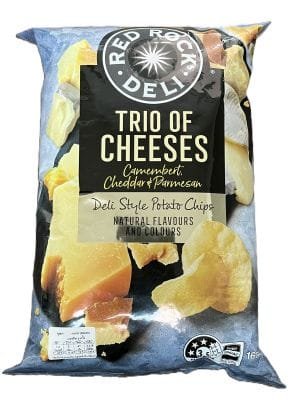 Red Rock Deli Trio Of Cheese Chips 165g