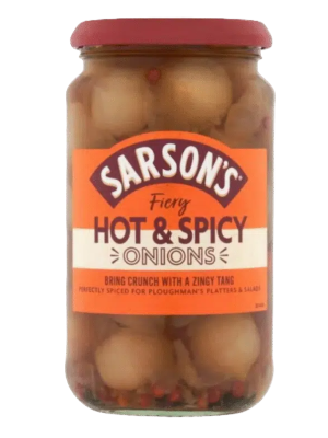 Sarson's Hot & Spicy Silverskin Onions 460g