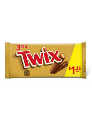 Twix Chocolate Biscuit Bars 3 Pack 3x40g