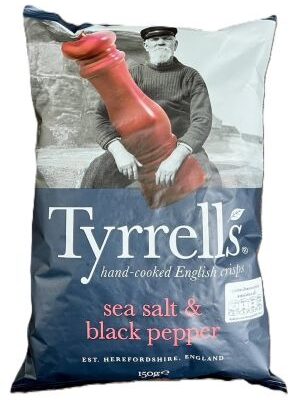 Tyrrells Sea Salt & Black Pepper Crisps 150g