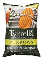 Tyrrells Furrows Sea Salt & Vinegar Crisps 150g